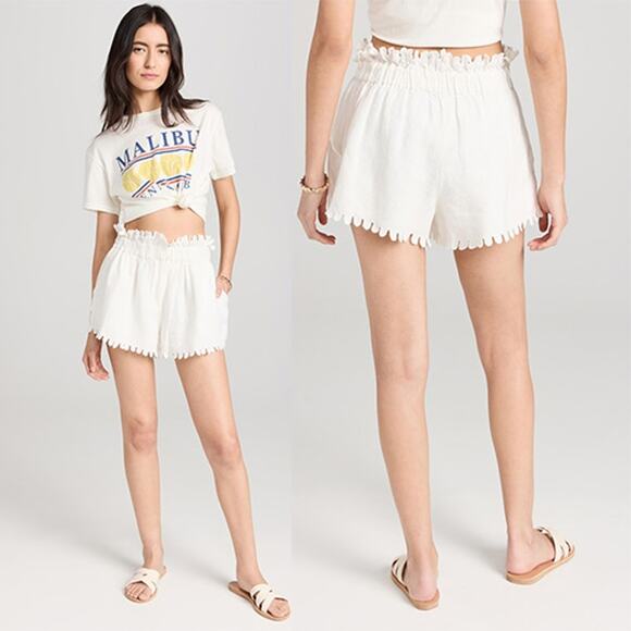 NWT Sea New York Liat Embroidery Scalloped White Shorts Size: 6